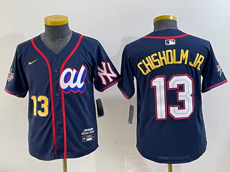 Youth 2025 New York Yankees 13 Chisholm Jr Nike MLB All Star Jersey style 725007
